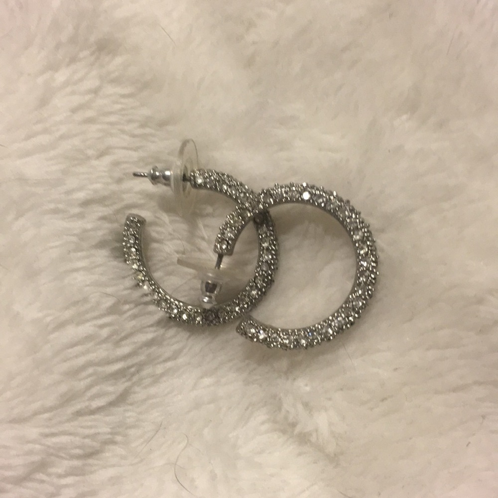 Rhinestone Hoop Earrings